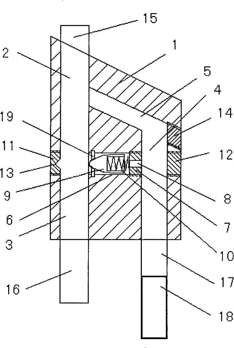 Spring self-switching type Y-shaped joint