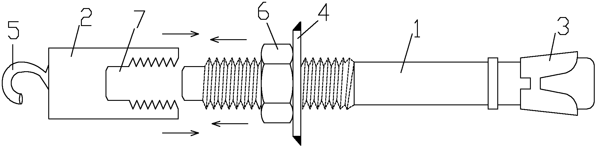 Auxiliary device for monitoring and measuring convergence points in tunnel construction by cross diaphragm (CRD) method and method for burying auxiliary device