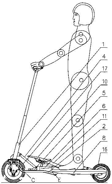 Extended-range foldable electric scooter