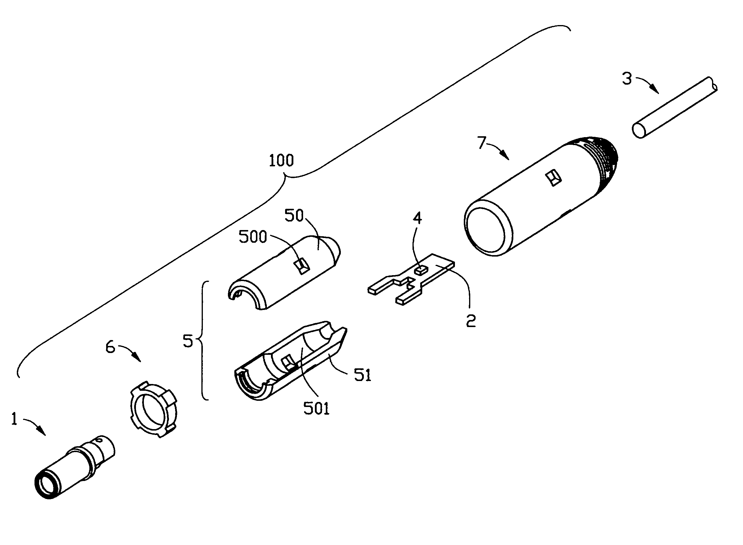 Power connector with light indicator