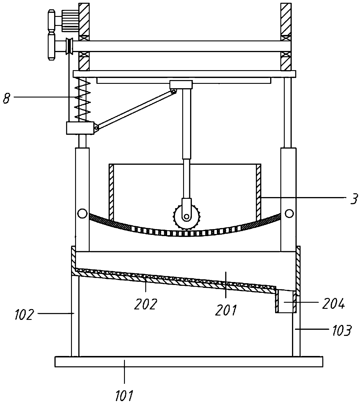 Impurity separator for rare earth permanent magnetic materials for civil engineering