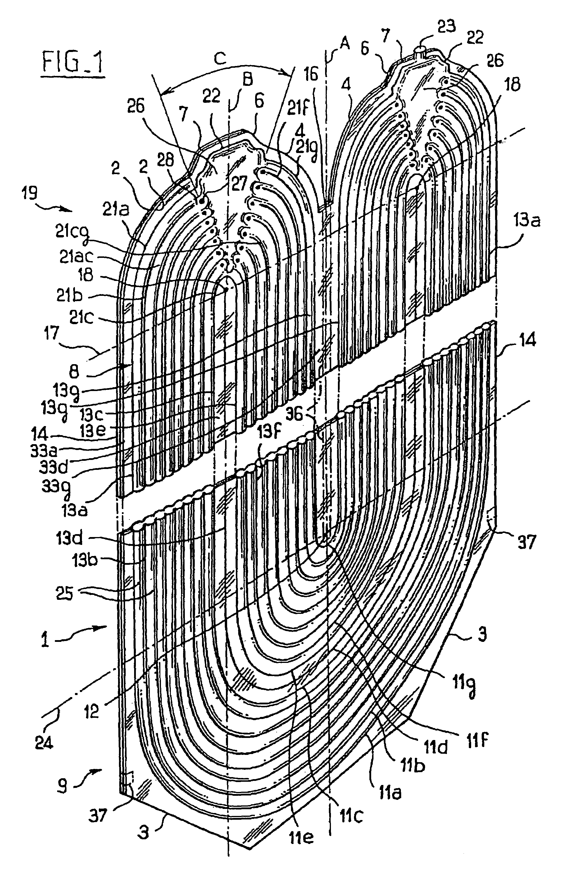 Heat exchanger and related exchange module