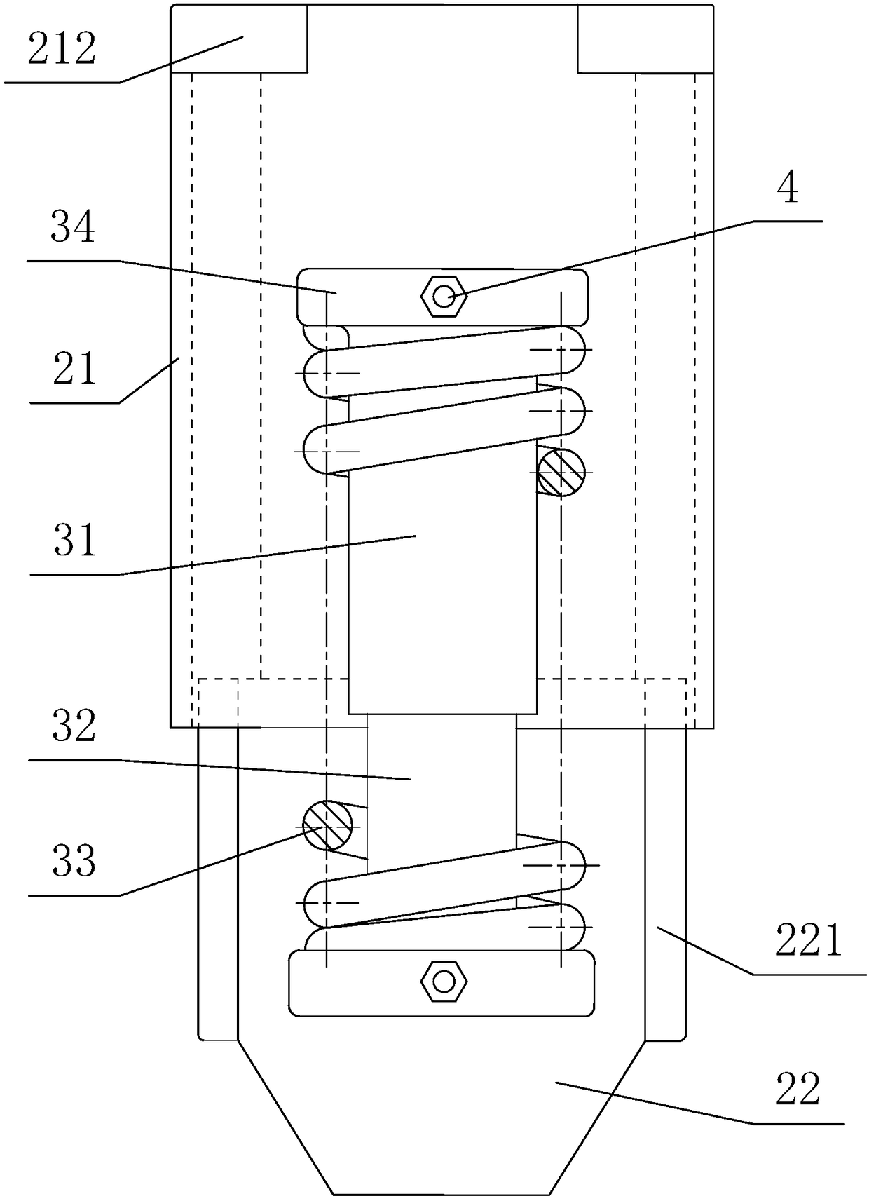 Anti-decoupling device for crane hook