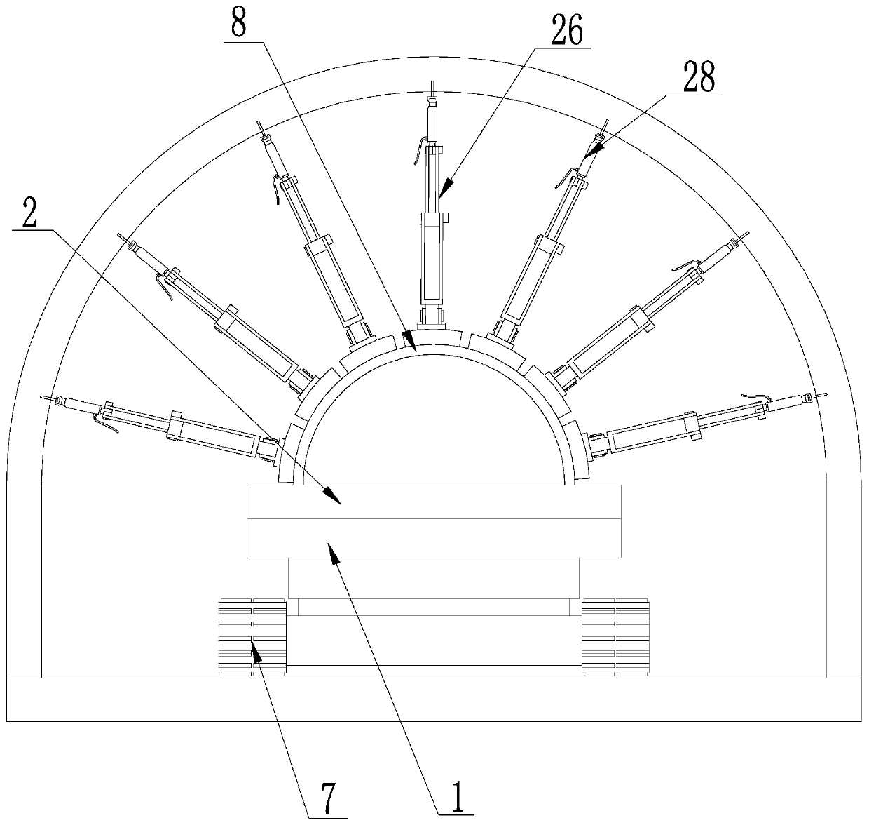 Self-propelled tunnel lining dismantling equipment and using method