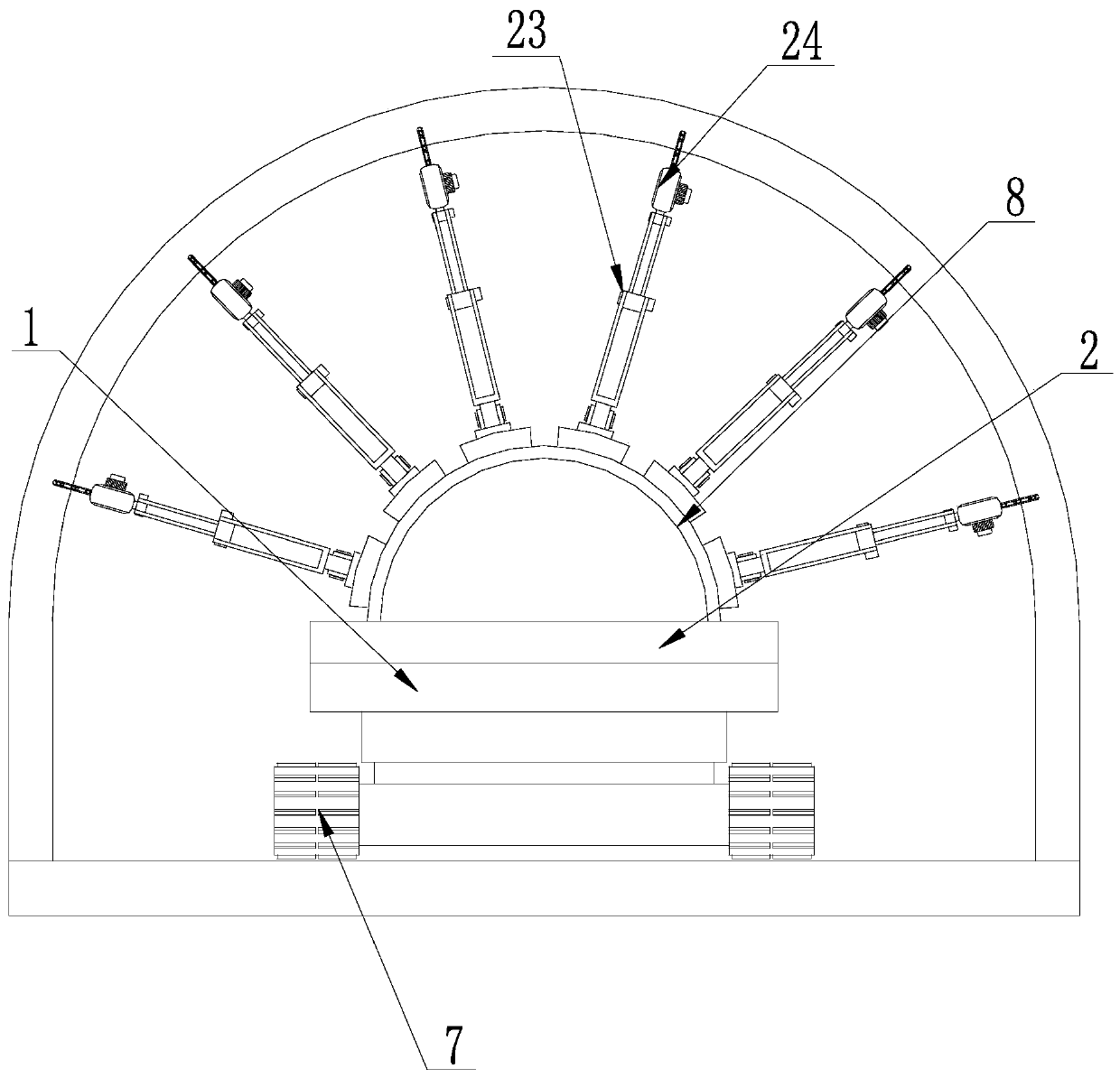 Self-propelled tunnel lining dismantling equipment and using method