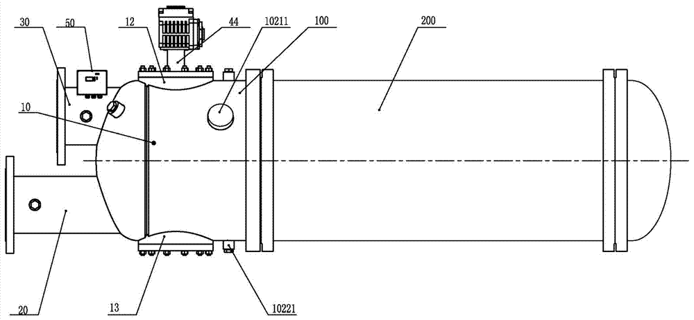 A small front-end head pipe box cleaning machine