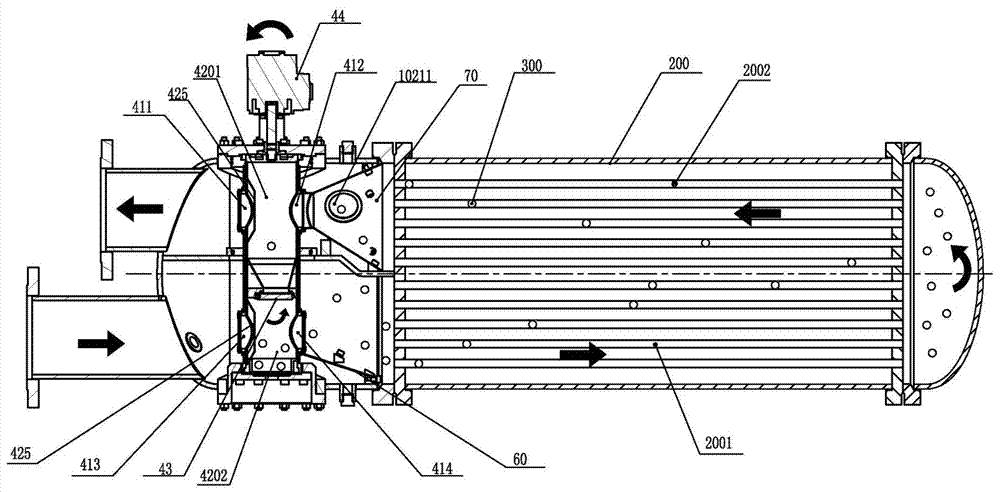 A small front-end head pipe box cleaning machine