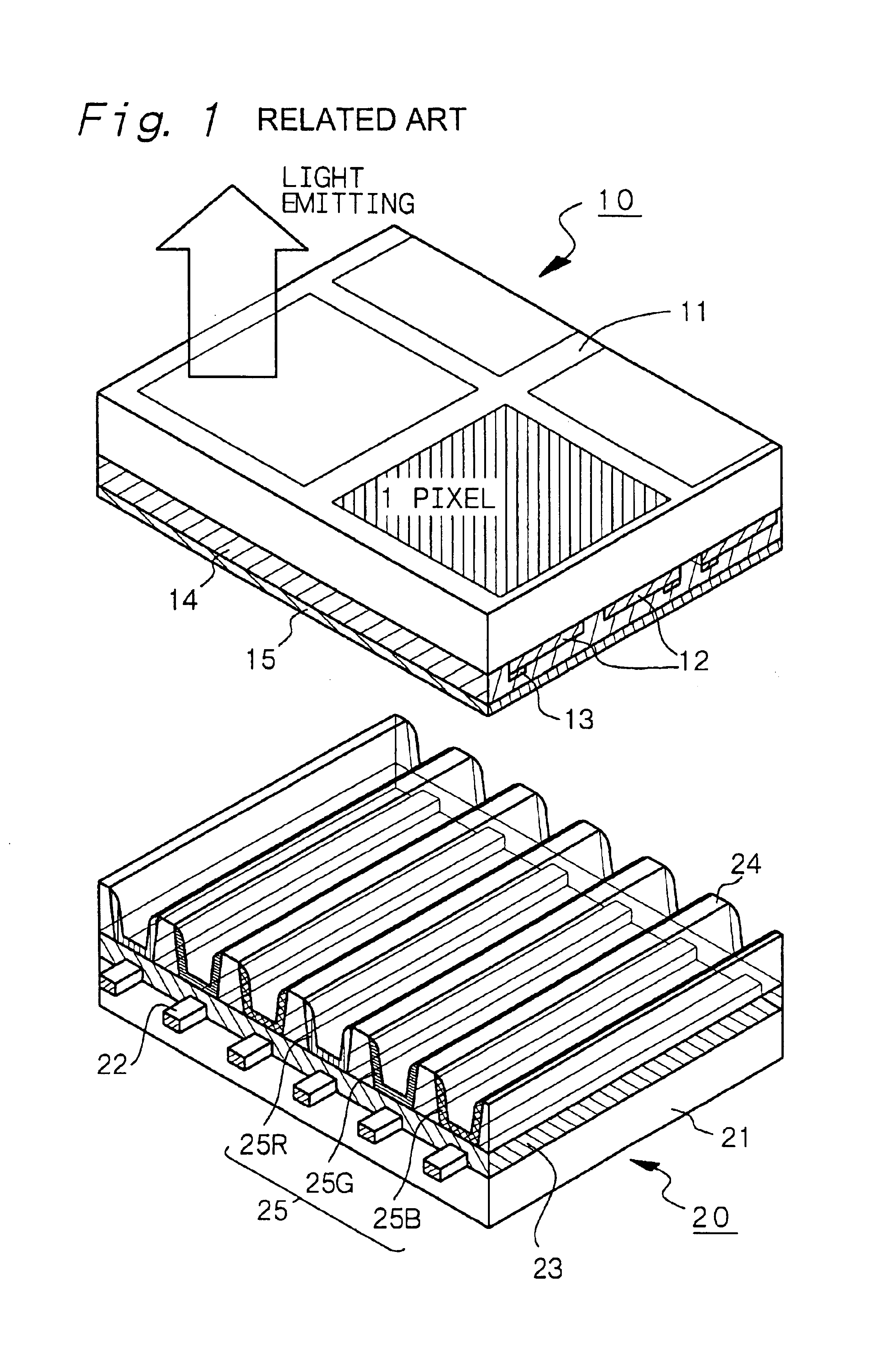 Alternating current driven type plasma display device