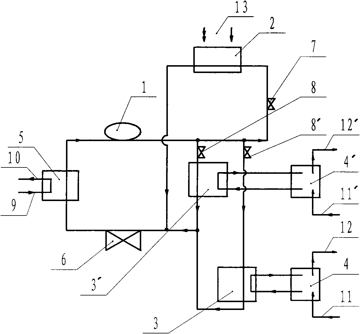 Heat pump air-conditioning system and heat recovery system