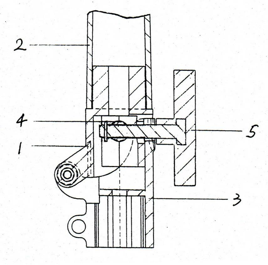 Hidden circular arc meshing knob locking-type riser for folding handle