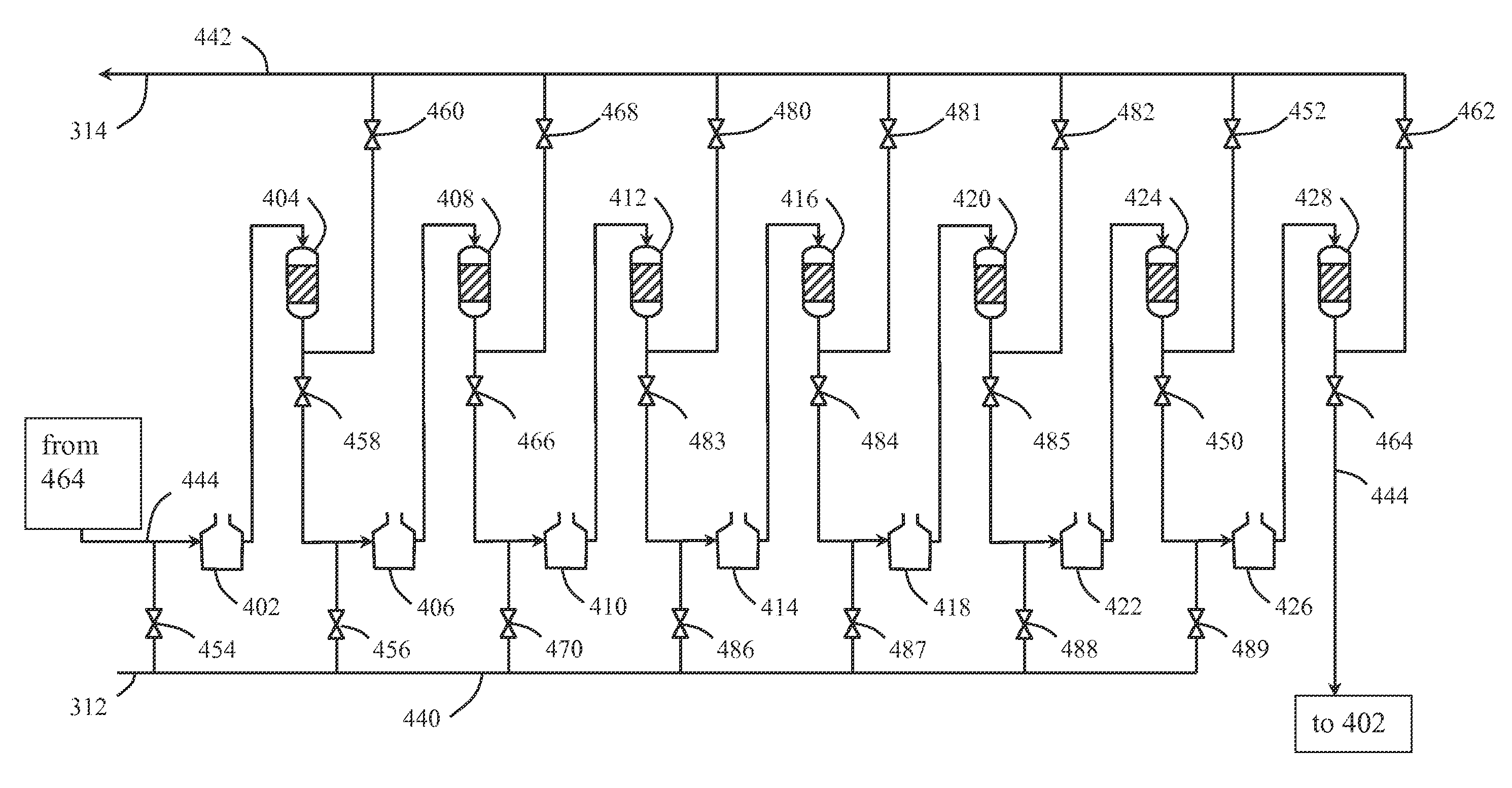 System and method for on stream catalyst replacement