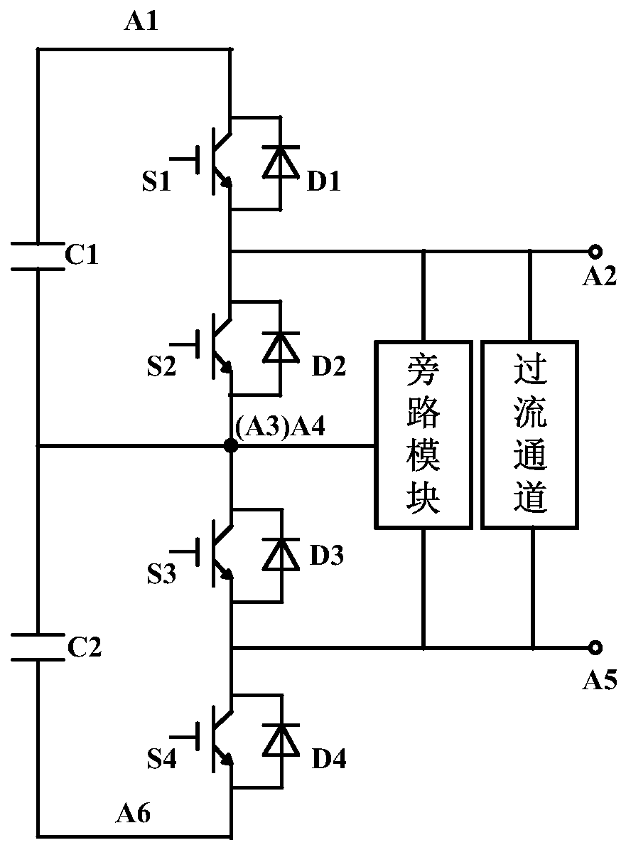 Half-bridge MMC sub-module topological structure