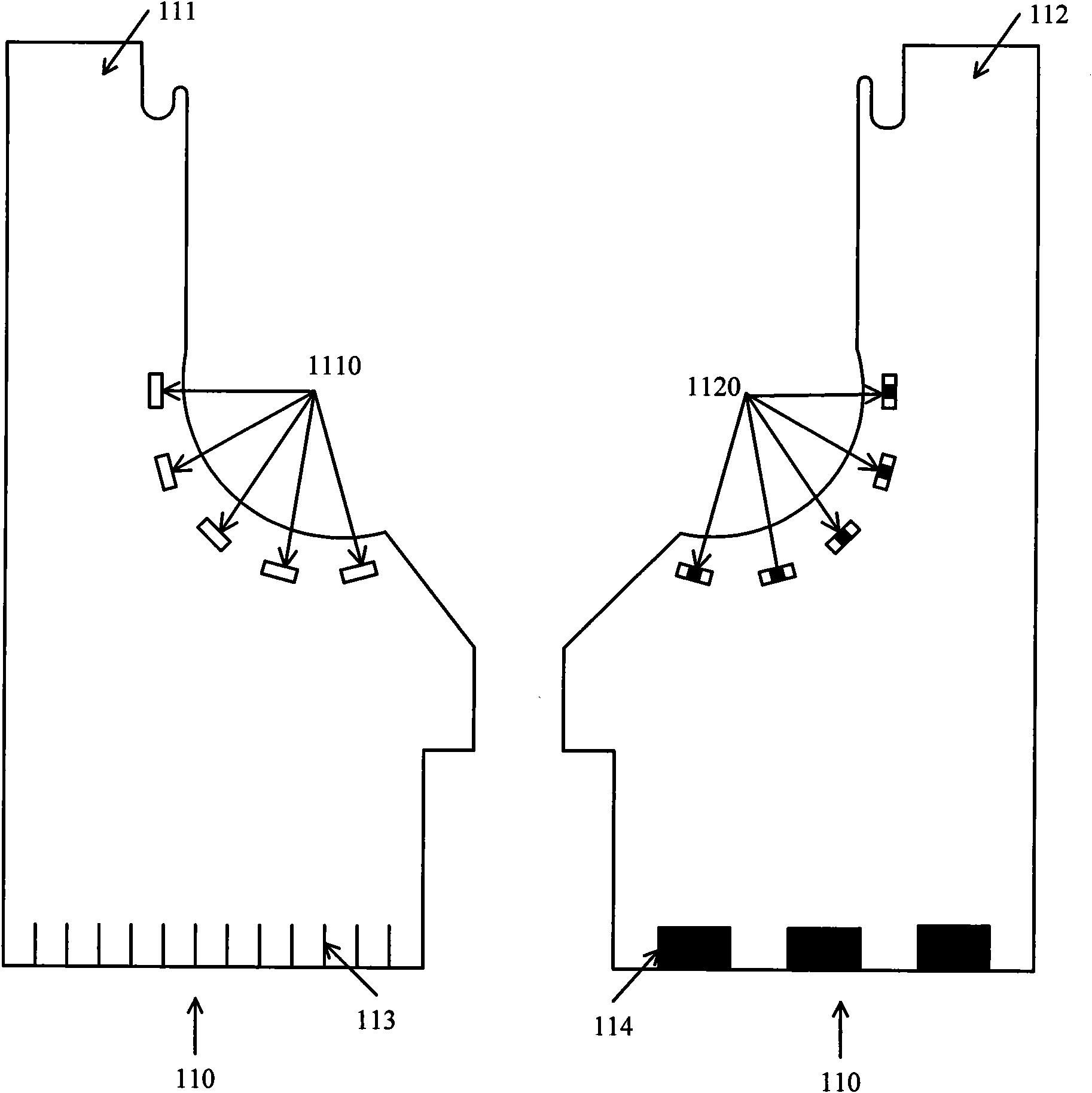 Direct-reading photoelectric sensor and metering device thereof