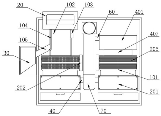 Forestry impurity stirring and crushing device