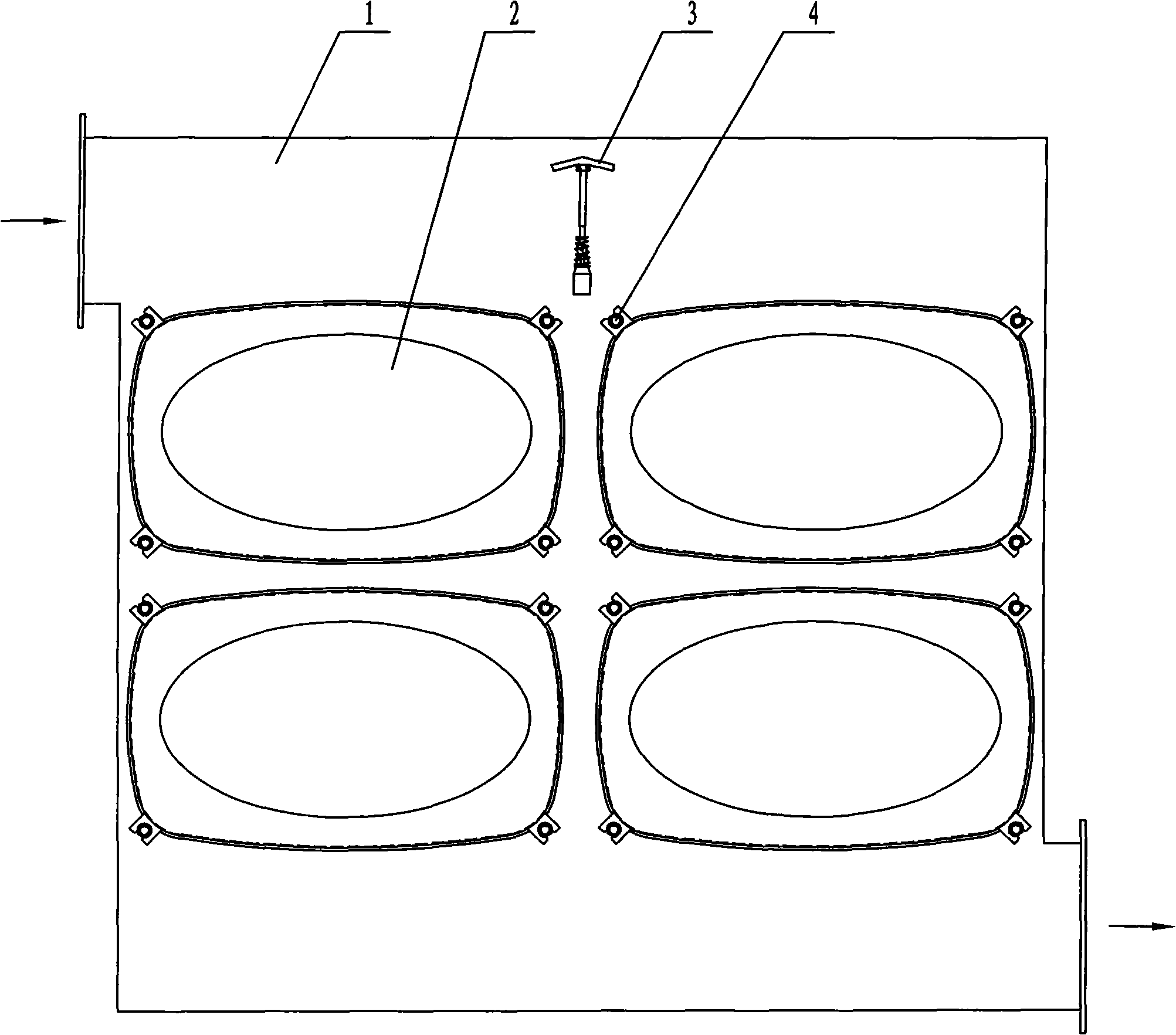 Antipollution filter box-body with quick clamp shaft