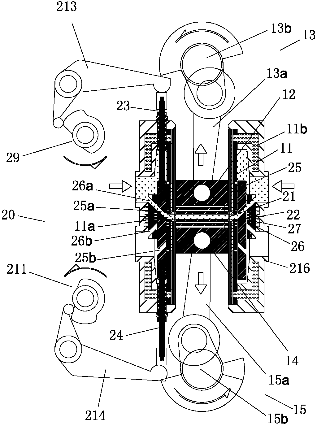 Reverse hedging internal combustion engine