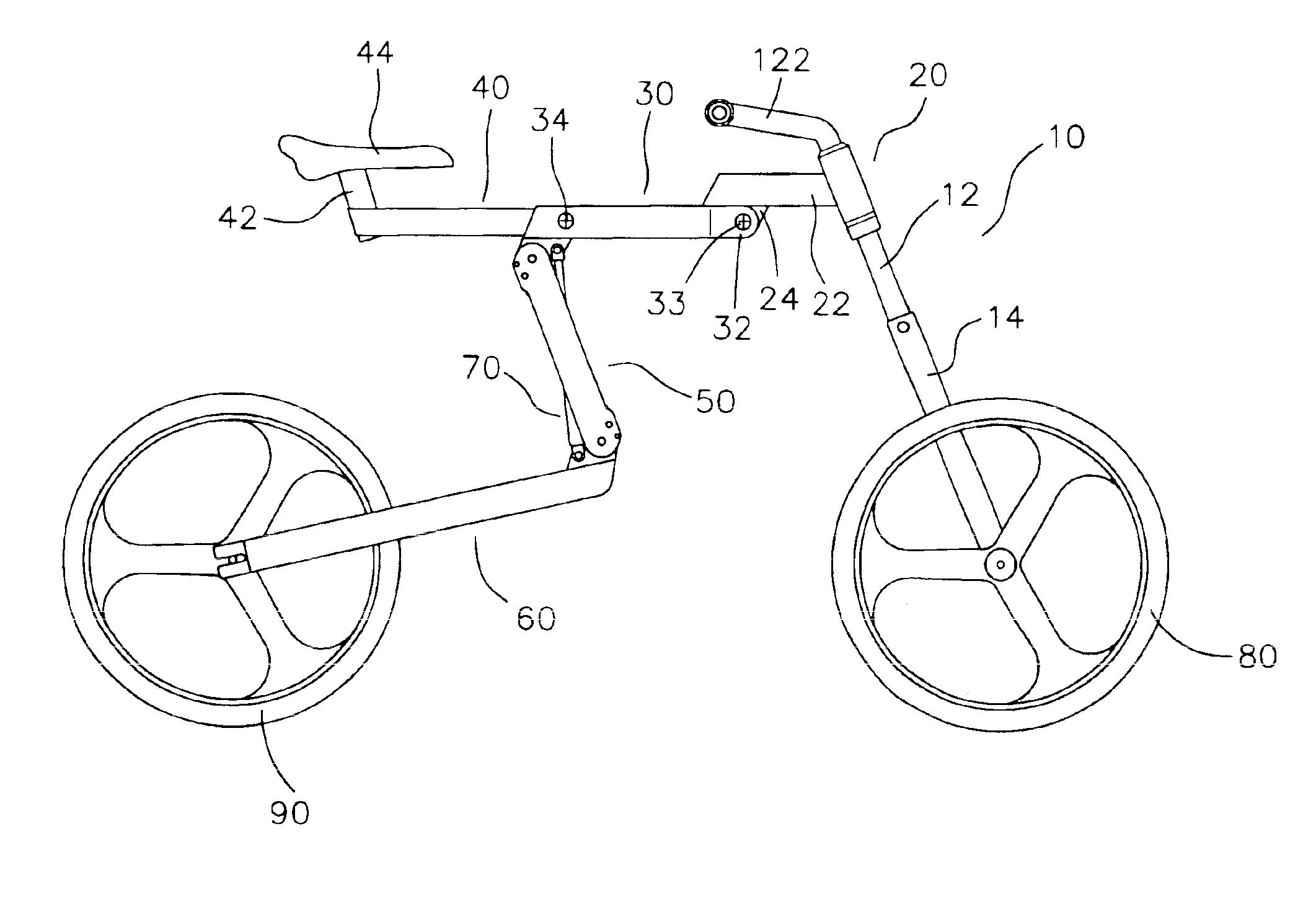 Foldable bicycle