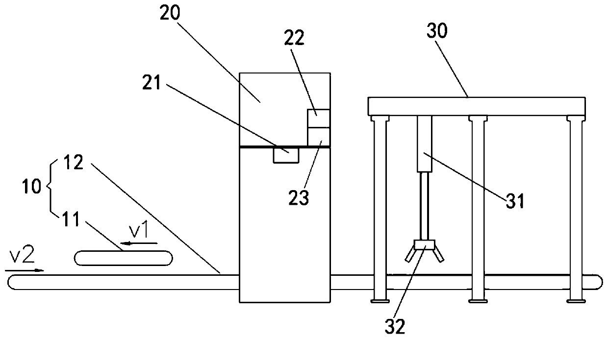 Online solid waste identification system and identification method based on hyperspectral detection