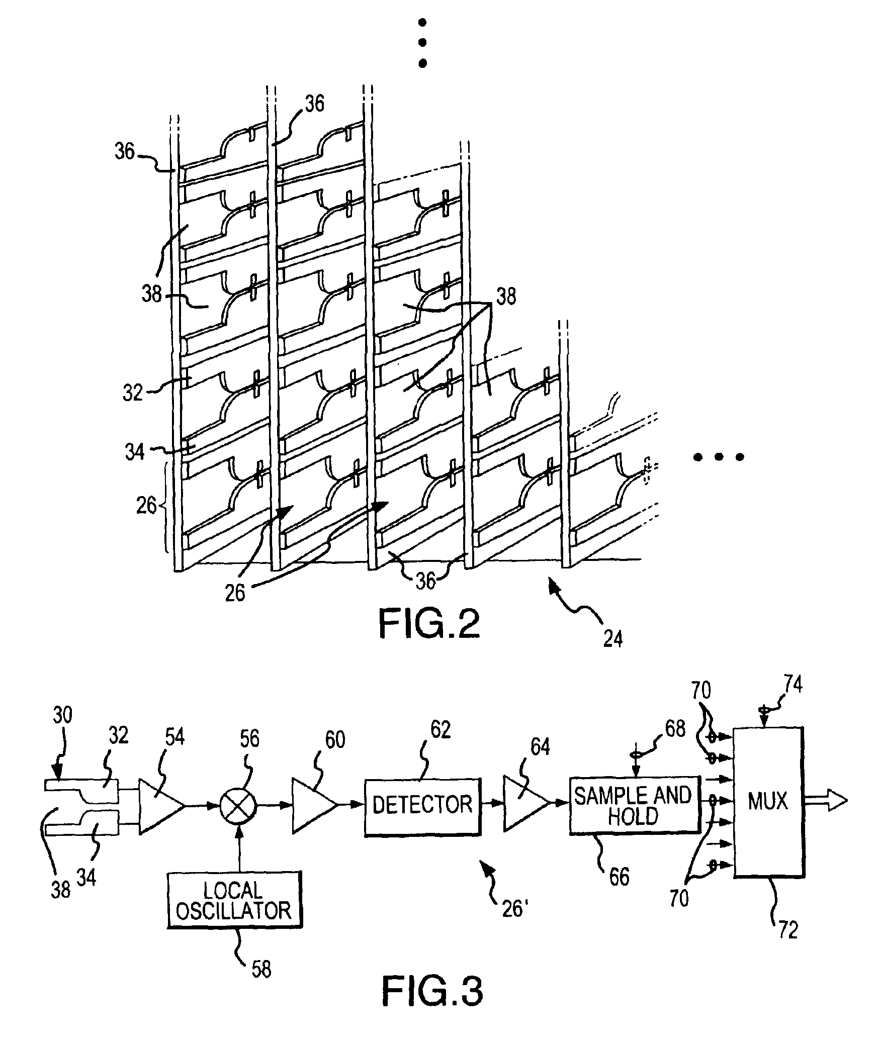 Baseline compensating method and camera used in millimeter wave imaging