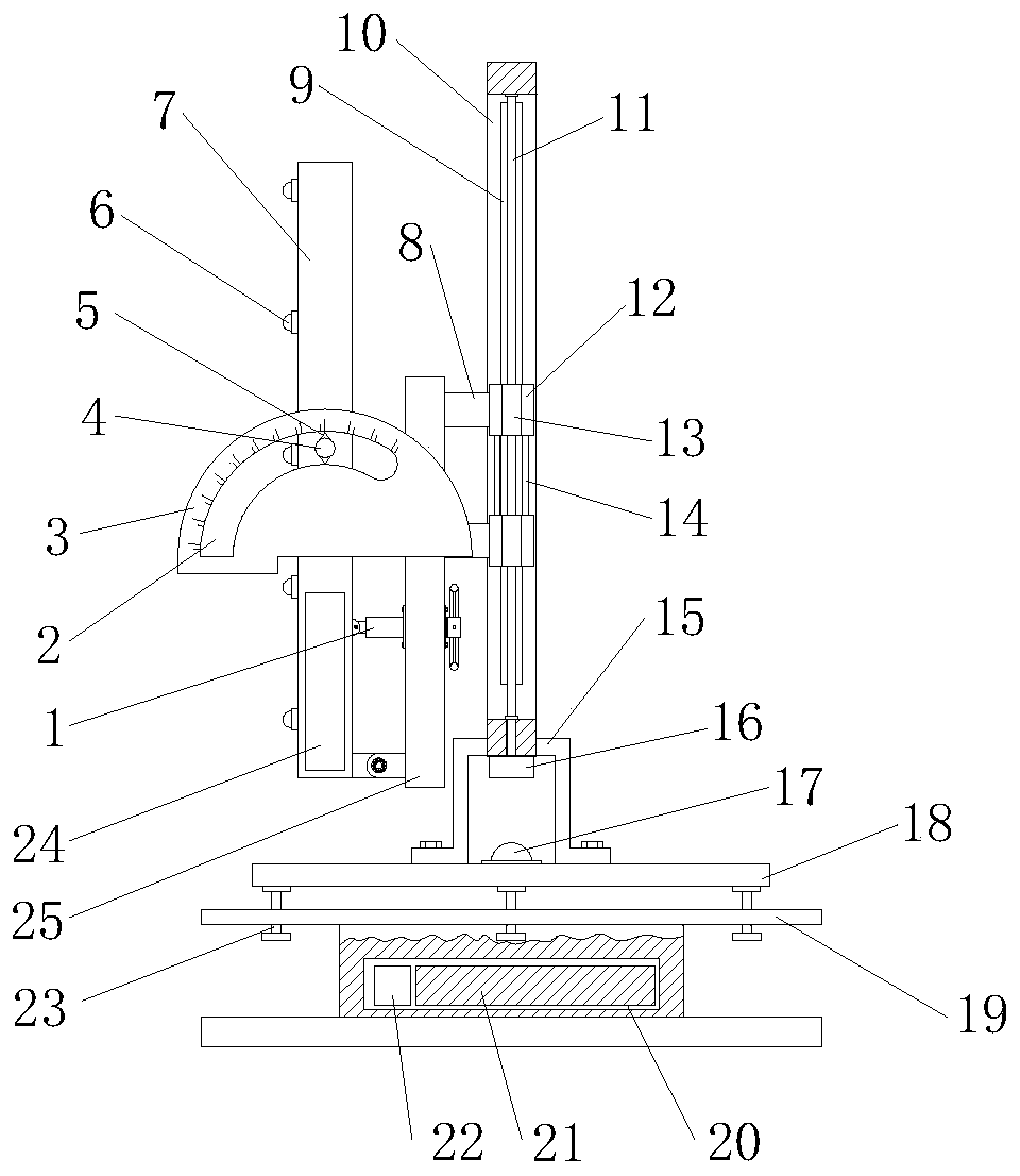 Error calibration device for construction engineering quality inspection