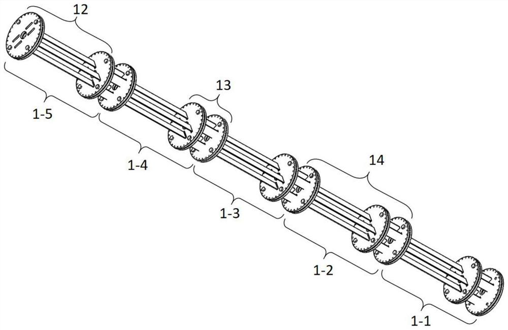 Multi-continuum robot modular unit, continuum robot and application