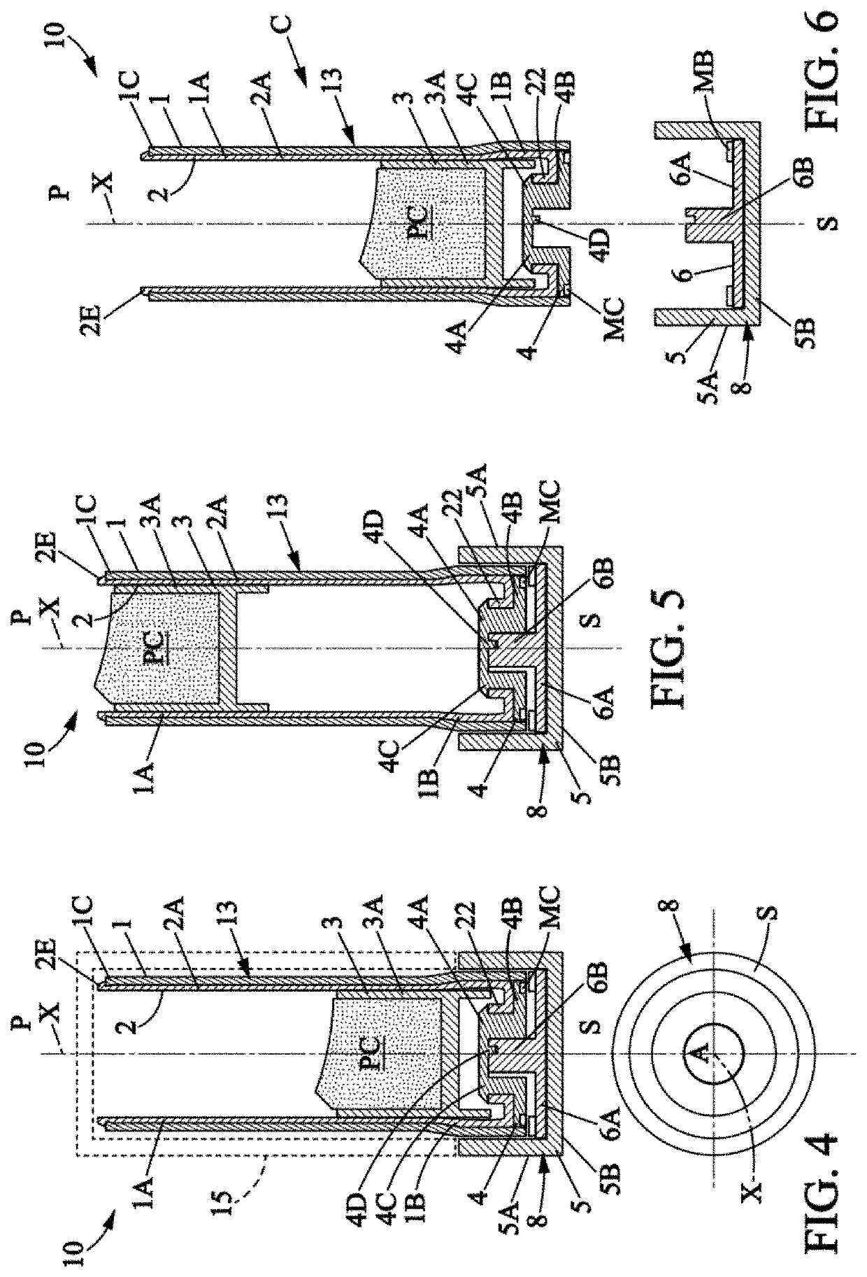 Cosmetic product dispensing device, comprising a base and a cartridge designed to be detachably intercoupled