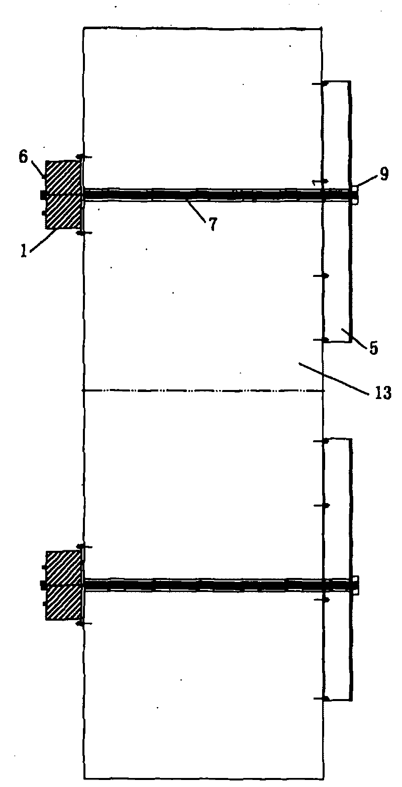 Reaction frame prestress anchoring system and method for vertical rotating steel pipe arch on concrete bridge