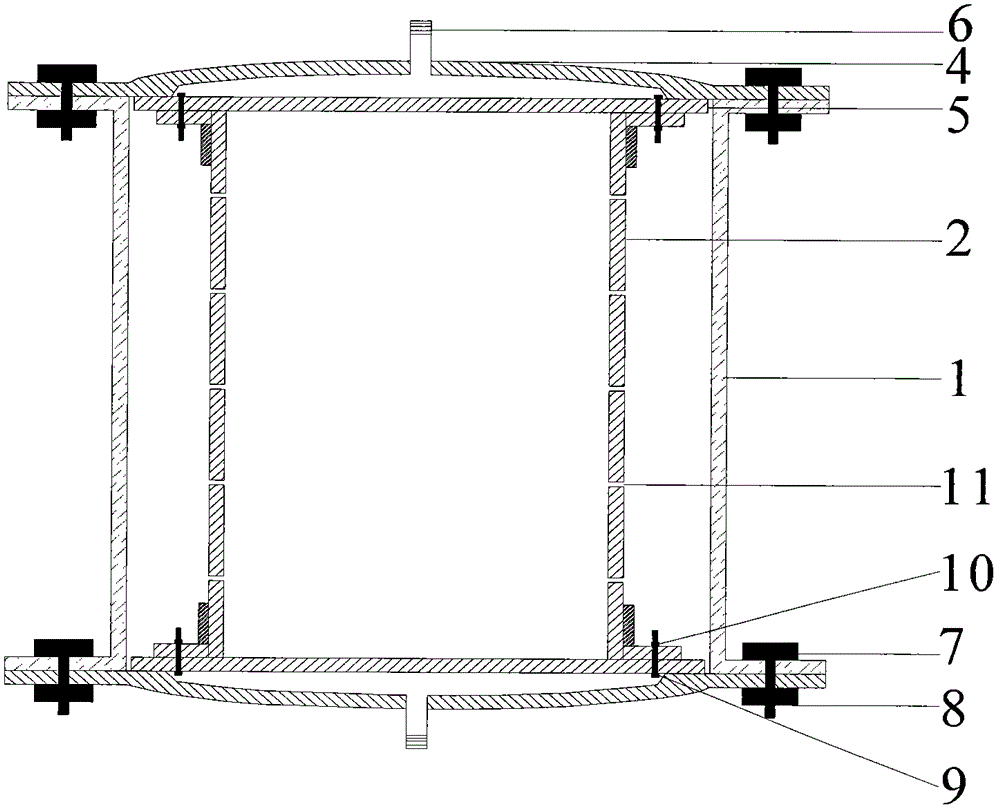 Water outburst and mud outburst testing device for high pressure-bearing tunnel