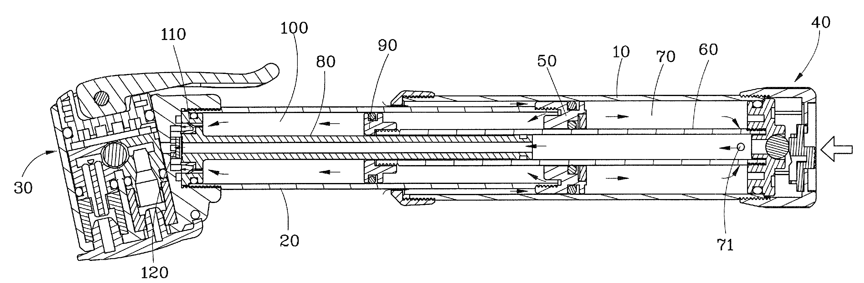 Air pump having selectable low pressure and high pressure mode