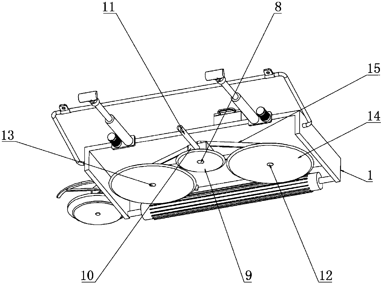 Suspended garden obstacle-avoiding hay mower