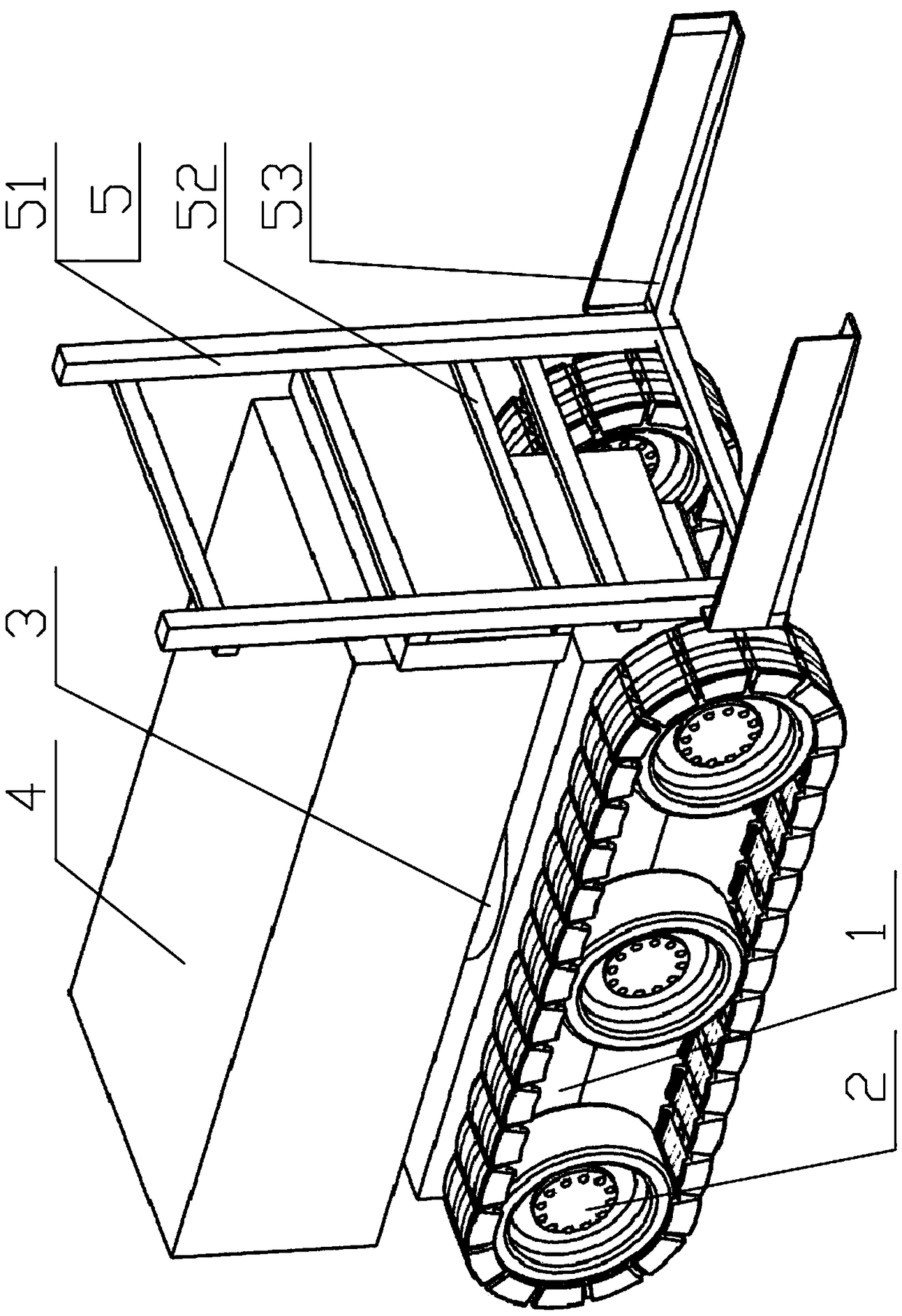 Automatic logistics forklift capable of achieving stable inserting mounting of weight