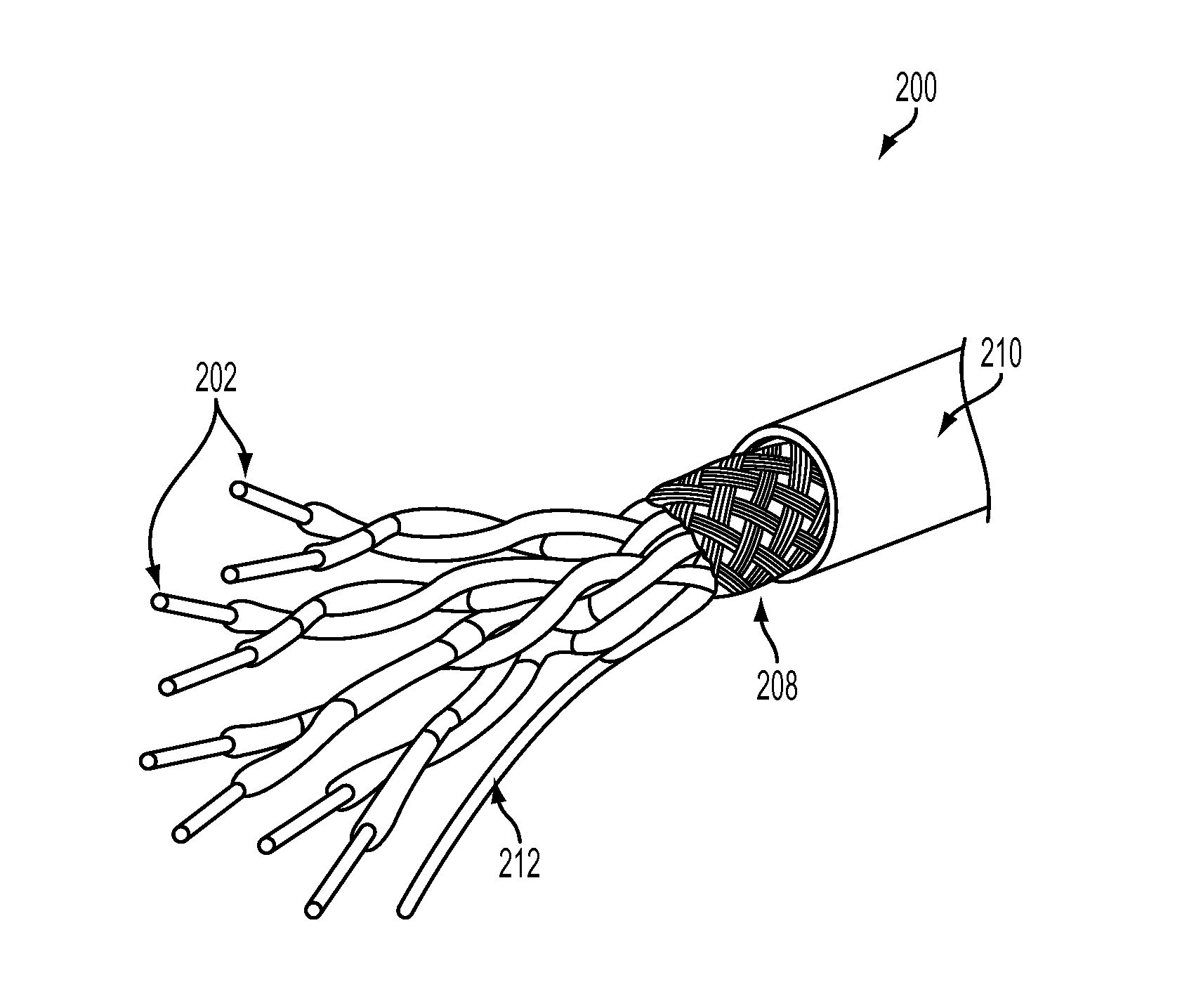 Light weight braid for cable shielding applications