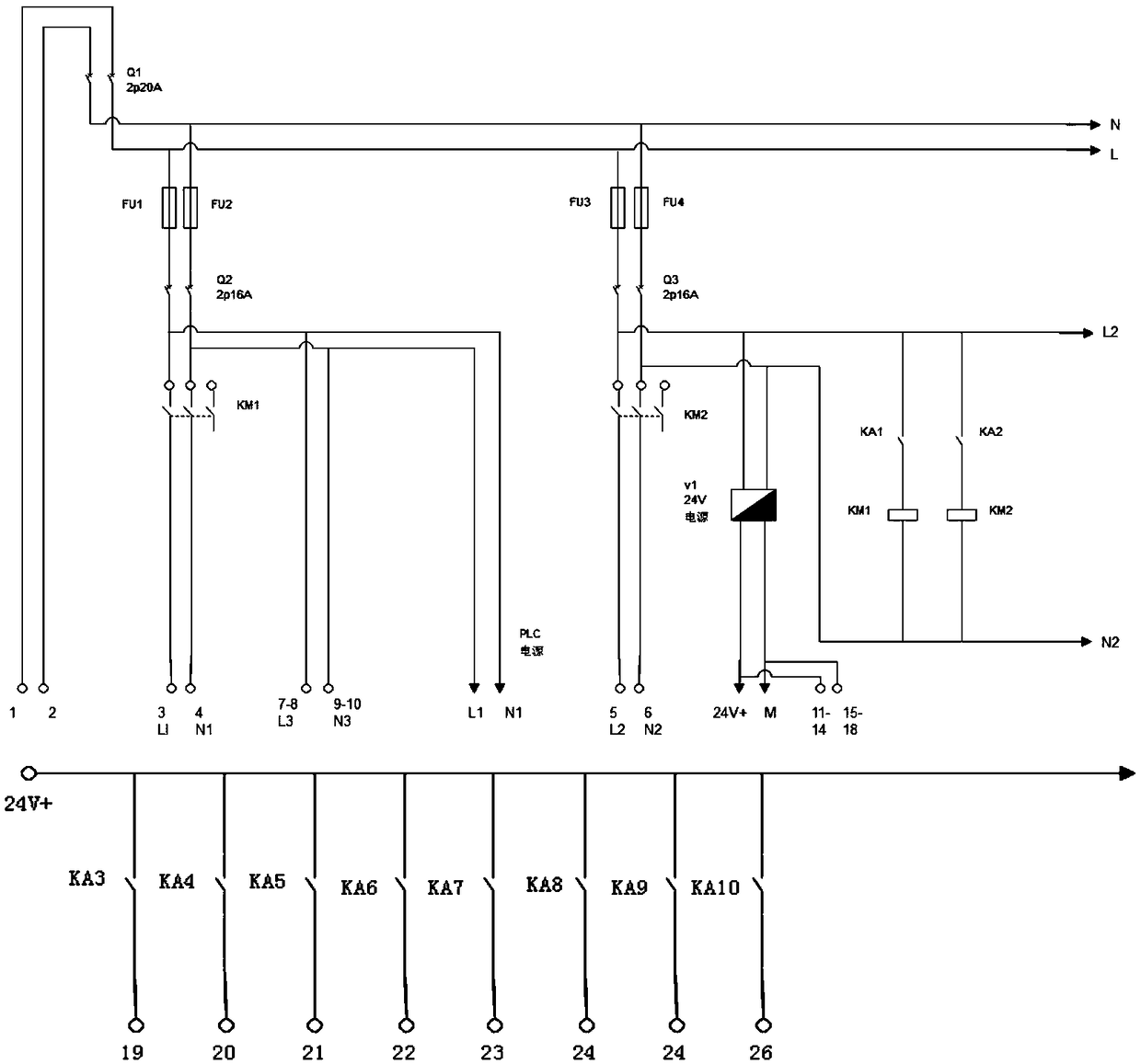 Multi-mode sorting practical training platform under modular PLC controlling