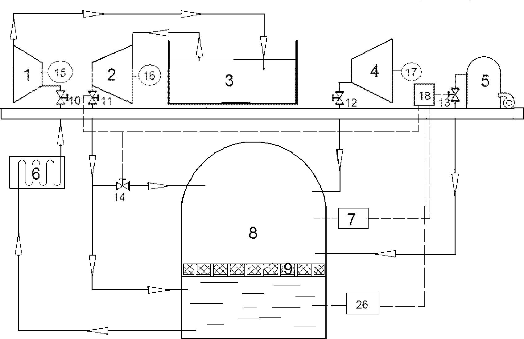 Constant-pressure water-gas compatible cabin power energy storage system