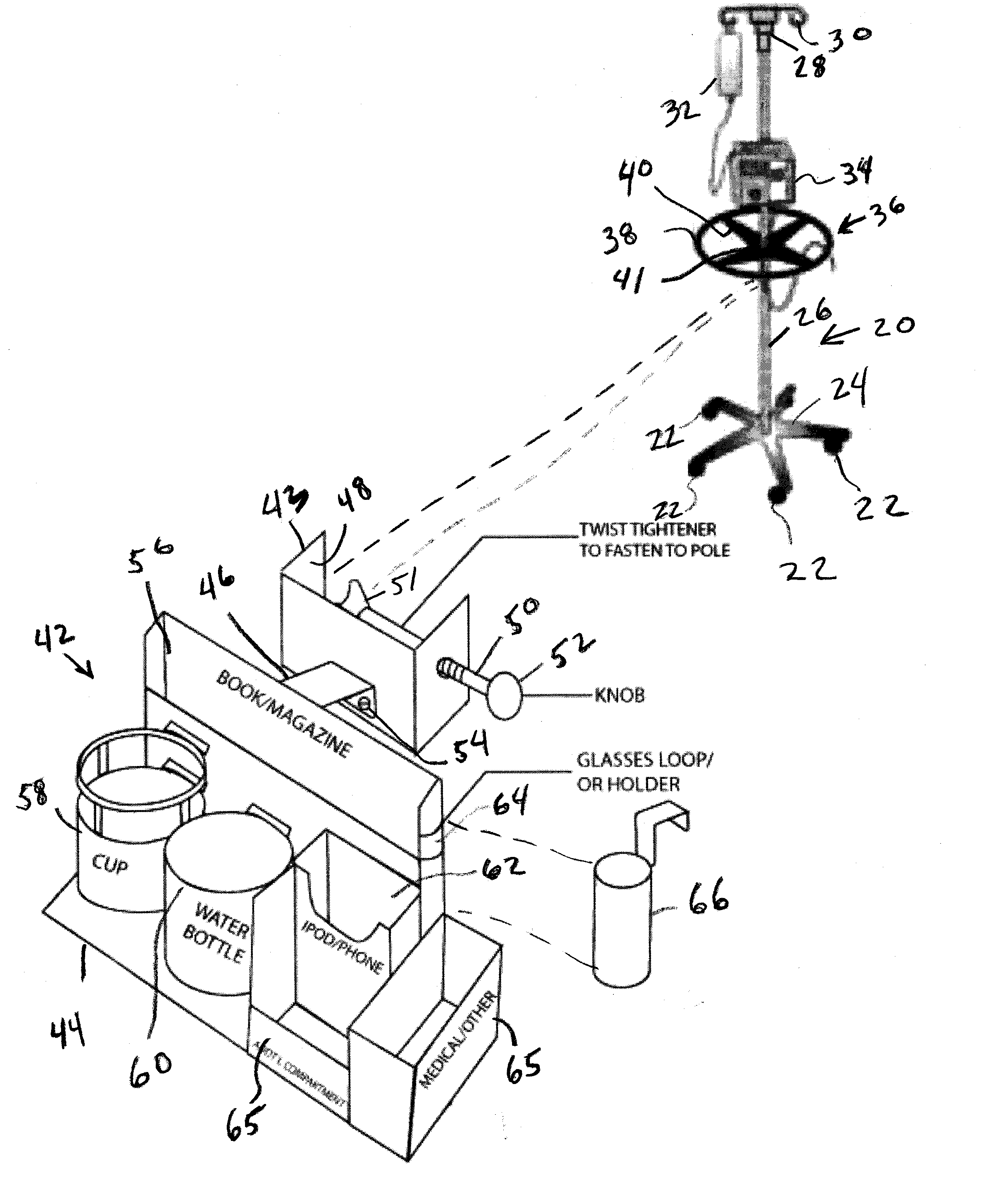 IV Pole Caddy