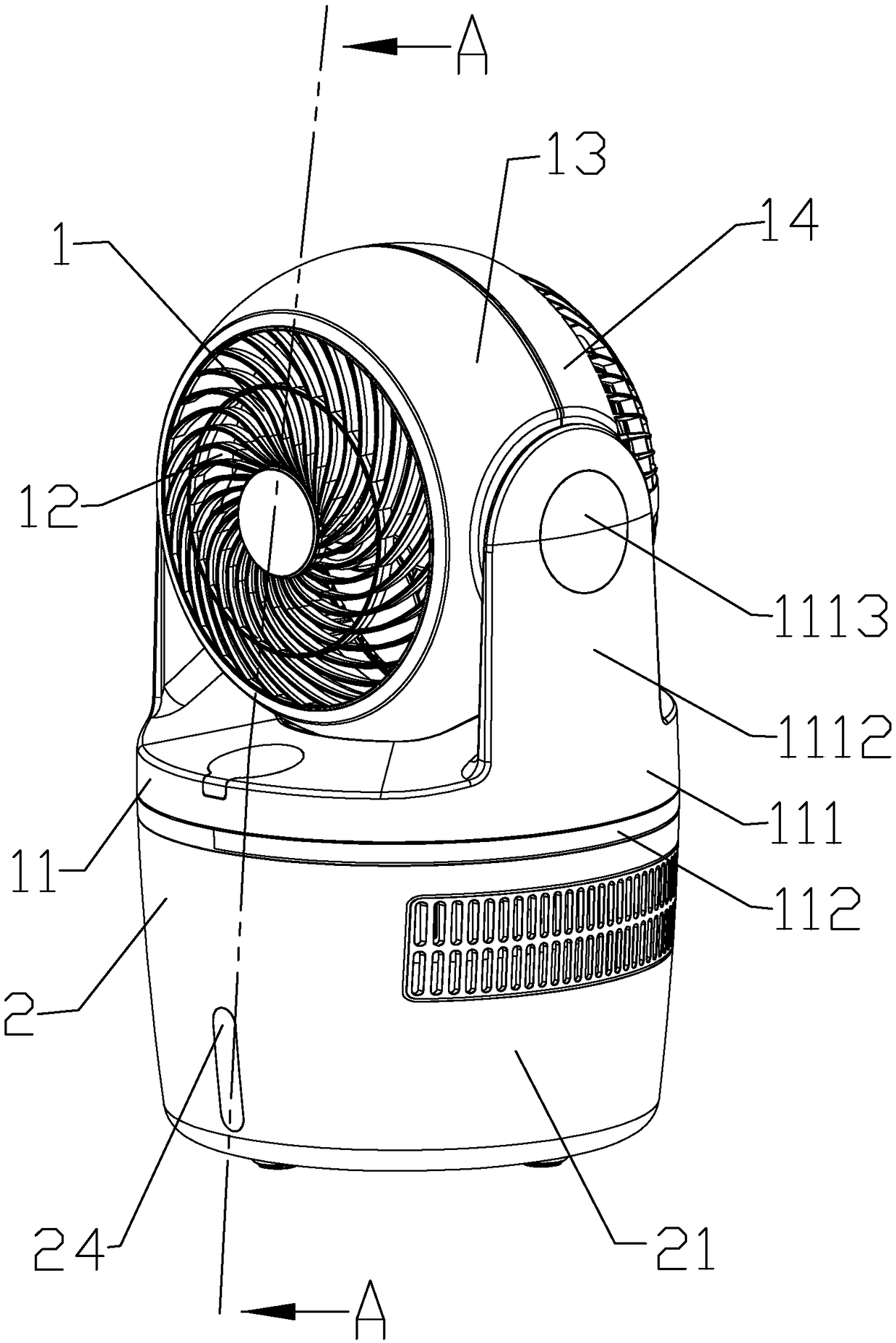 Air circulation fan with water cooling humidifying function