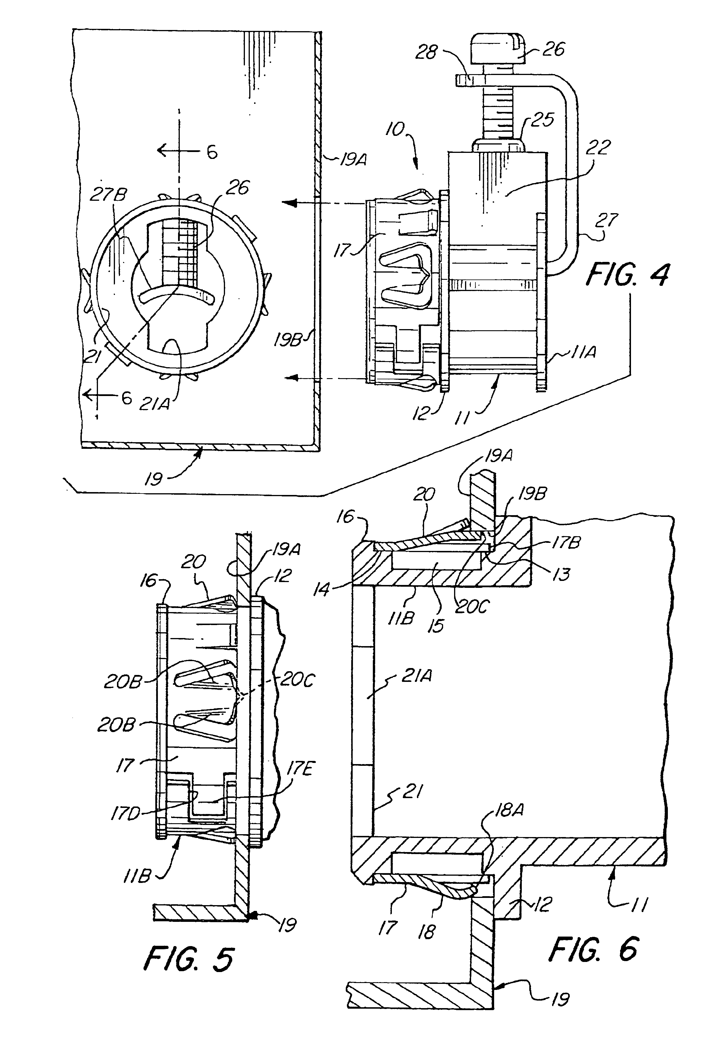 Snap fitting electrical connector