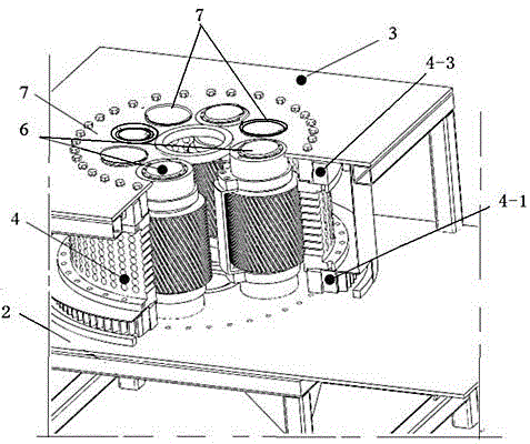 Synchronous gap adjusting and locking mechanism of particle molding machine