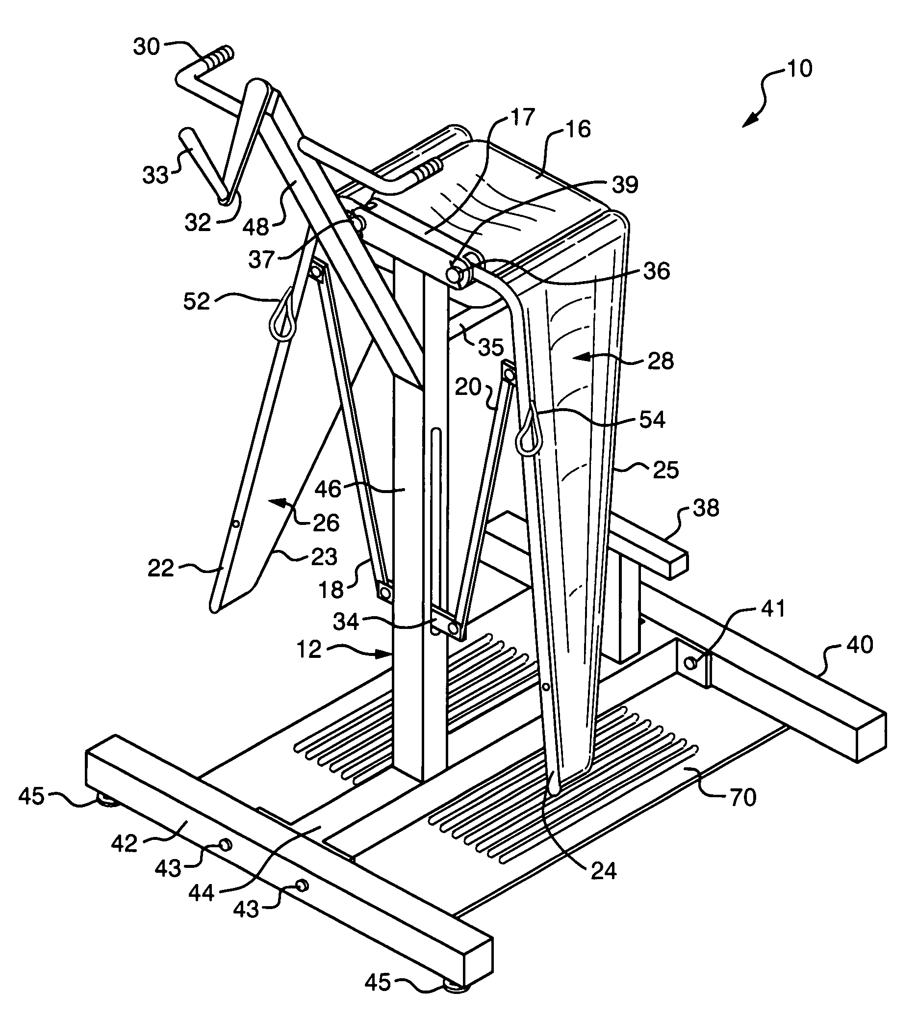 Straddle stretching apparatus