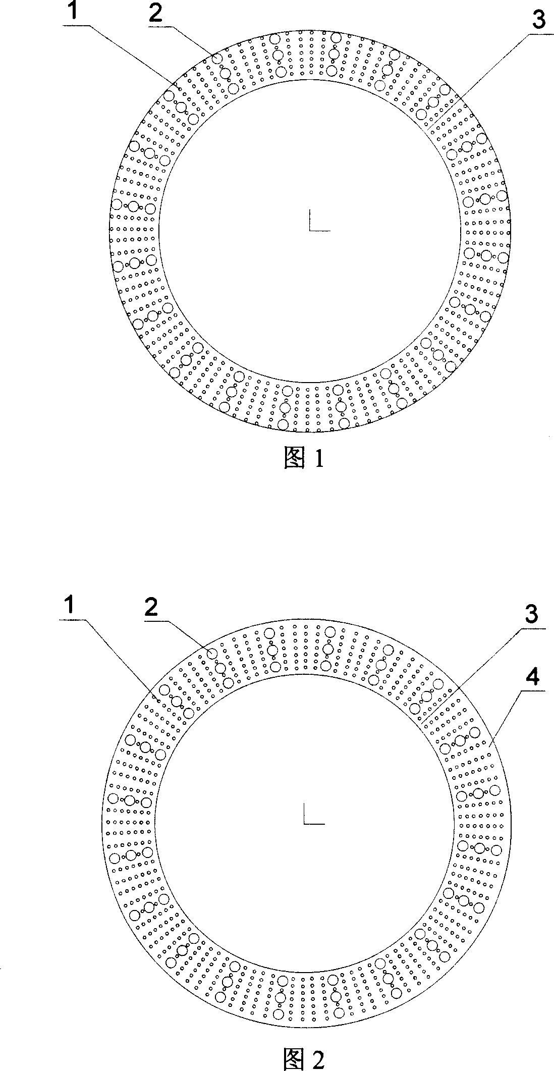 Variable distribution porous end face mechanical sealing structure