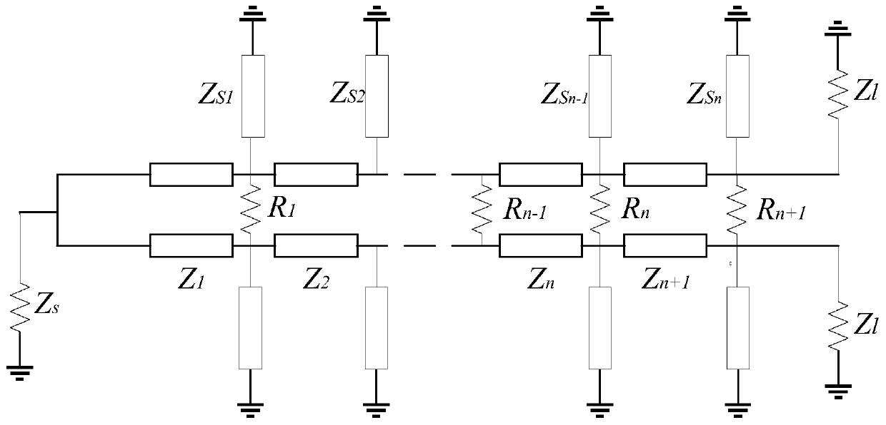 Wilkinson power divider with isolation frequency point aligned Chebyshev filtering characteristics and a preparation method thereof