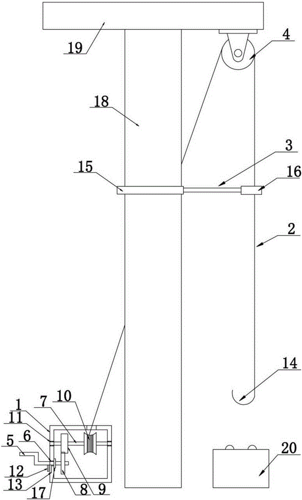 Lifting device of pole-mounted circuit breaker