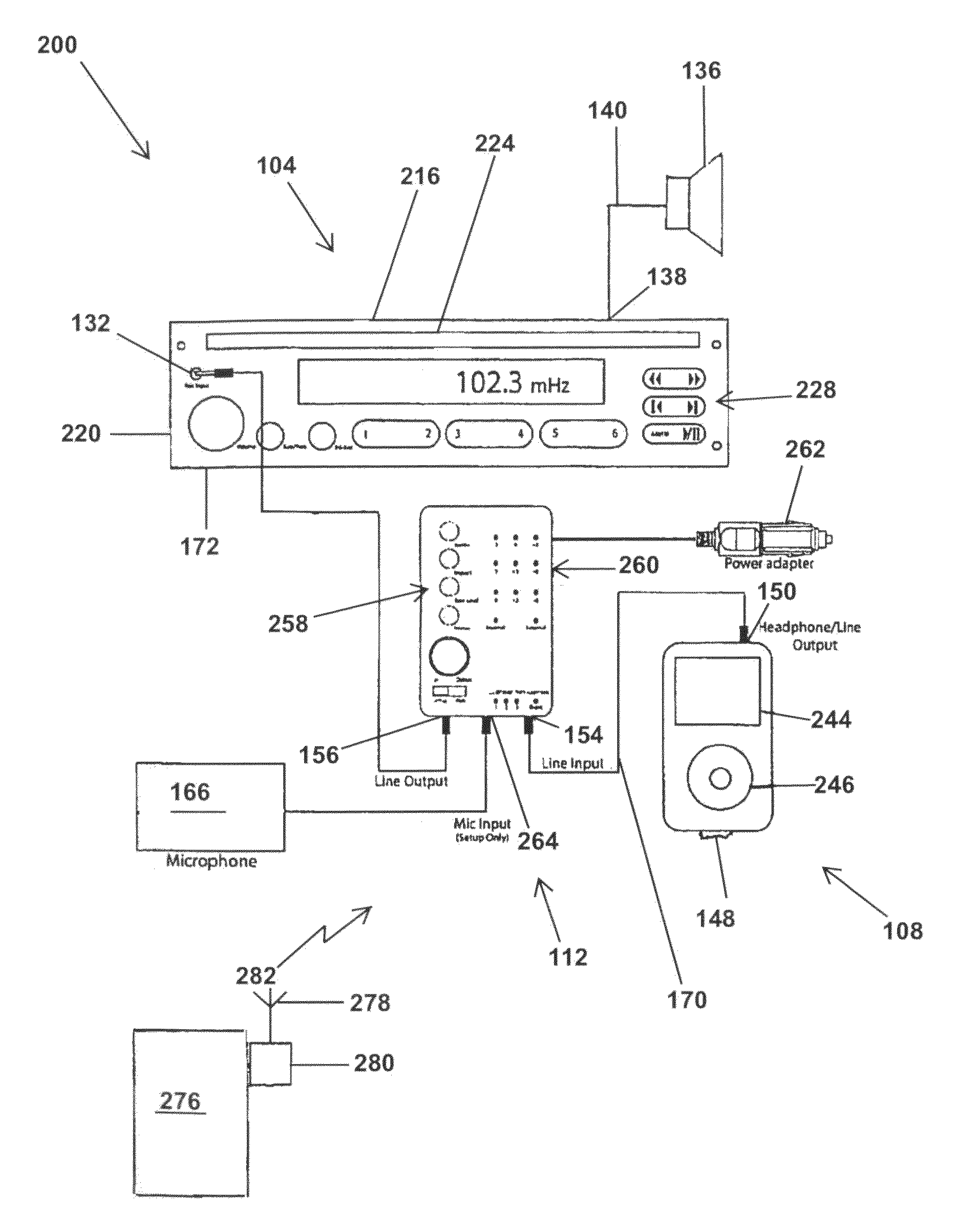 Audio System with Portable Audio Enhancement Device