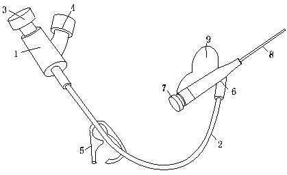 Remaining needle fixing device for department of pediatrics