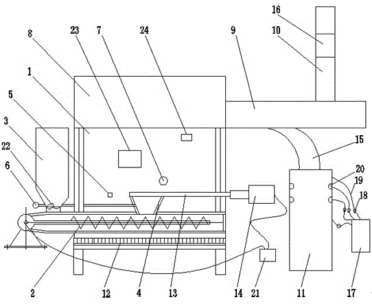 Underfeed type biomass combustion boiler