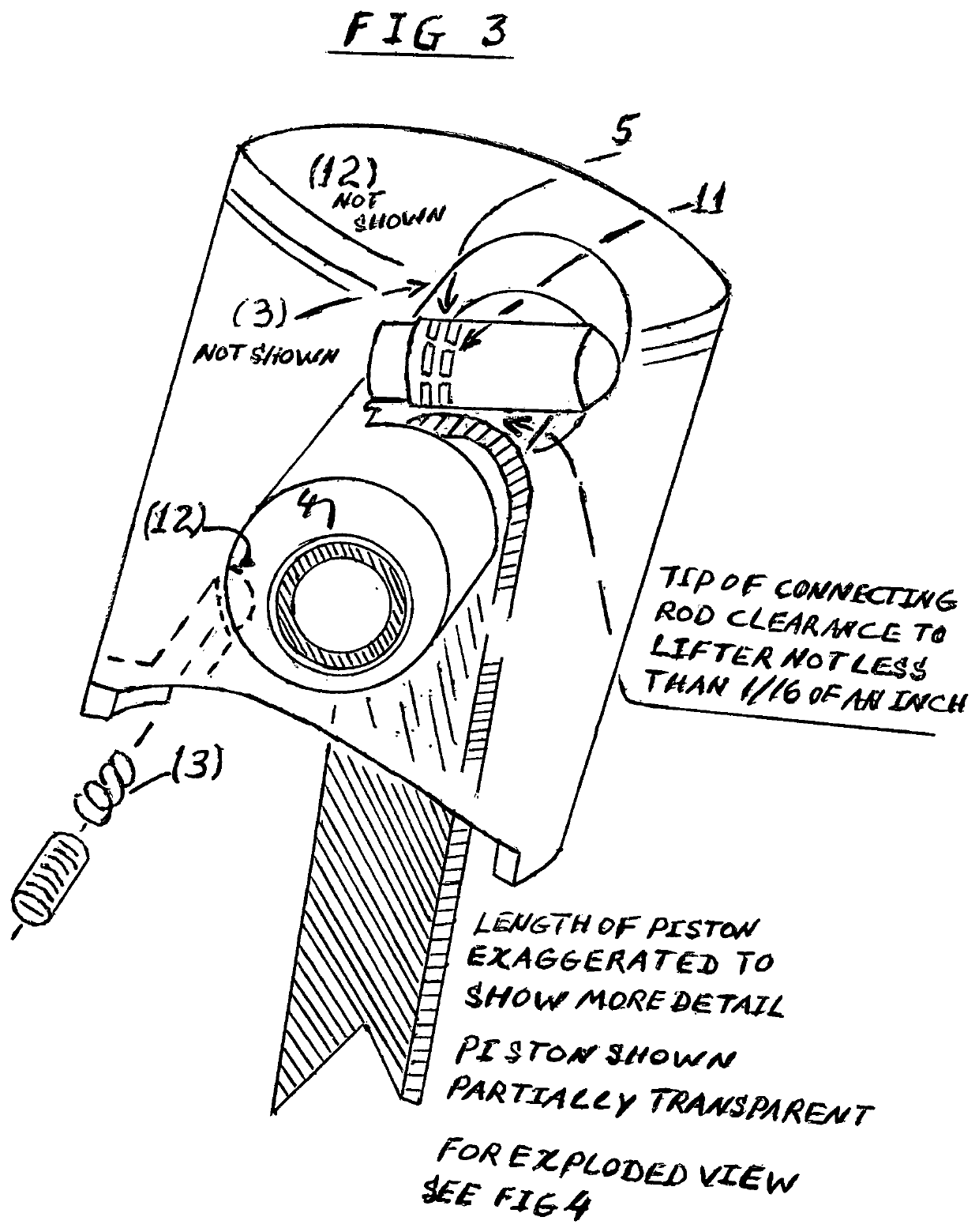 Casella hydraulic variable compression ratio piston