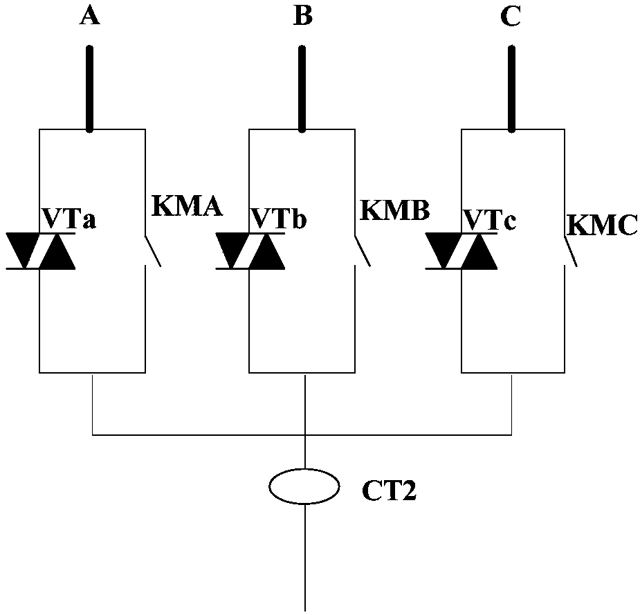 Detection device and method for three-phase current unbalance adjustment device