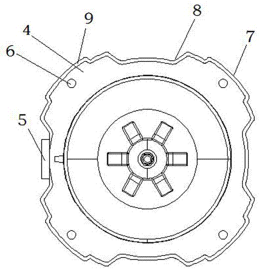 Plastic-packaged outer rotor motor with mounting feet