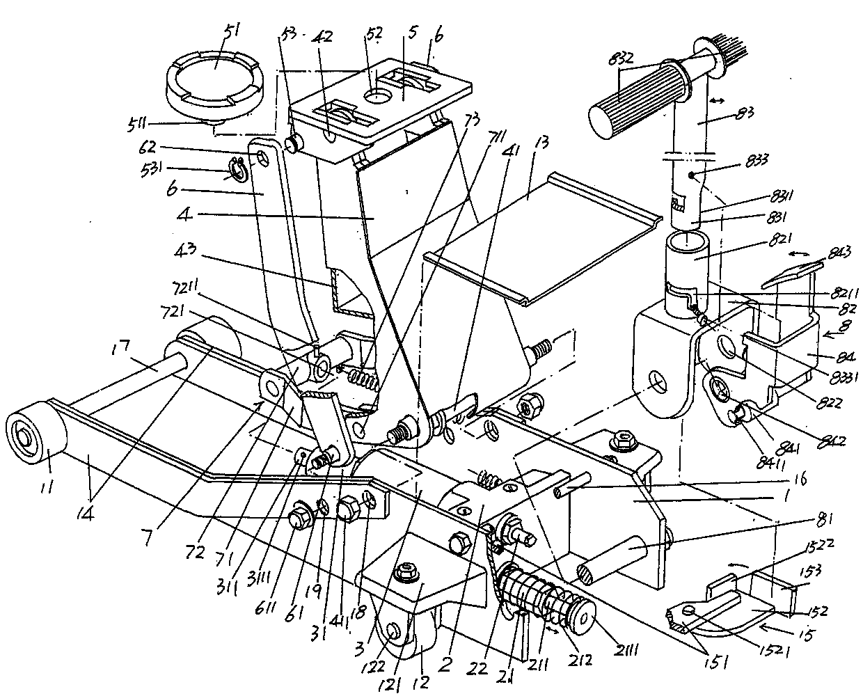 Horizontal hydraulic jack