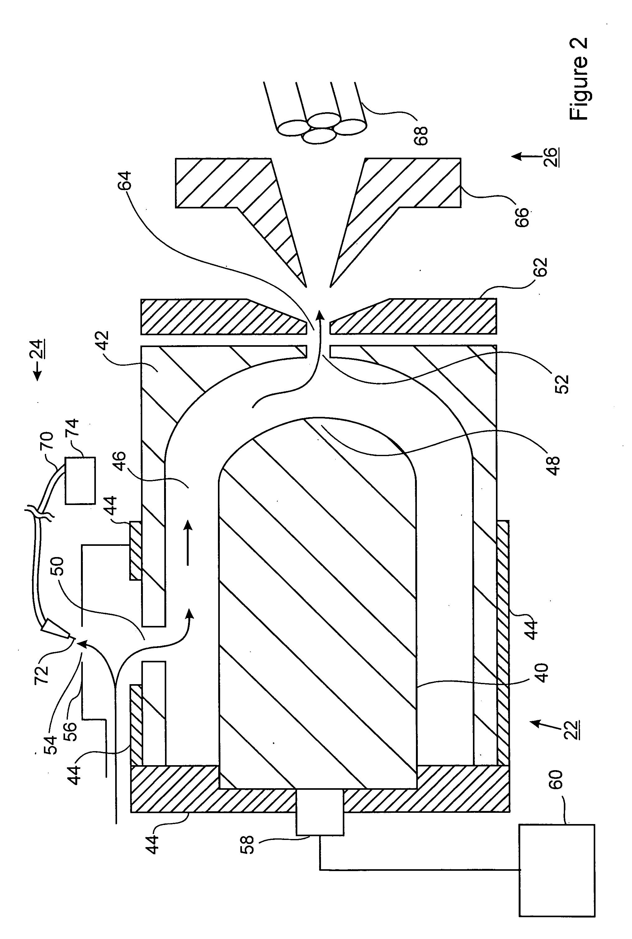 Faims apparatus and method for detecting trace amounts of a vapour in a carrier gas